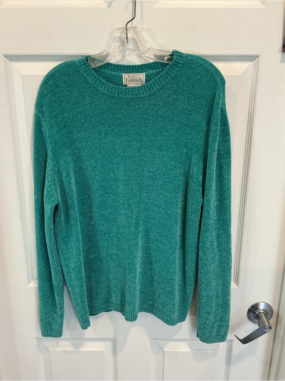 Basic Editions ladies Teal Crewneck Sweater
